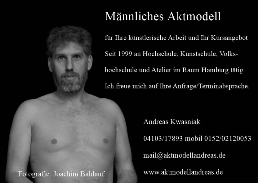 Aktmodell Andreas Hamburg Zeichenmodell Malmodell männliches Modell Aktmodel Akt Aktzeichnen Aktmalen Aktplastik Aktfotografie